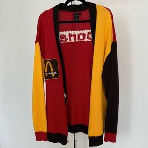 Travis Scott x McDonald’s Cactus Jack Knit Cardigan Sweater — Rare FW20 Collab L